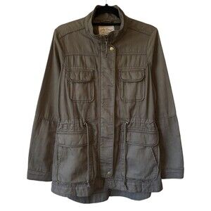 Lucky Brand Utility Cargo Military Jacket Green